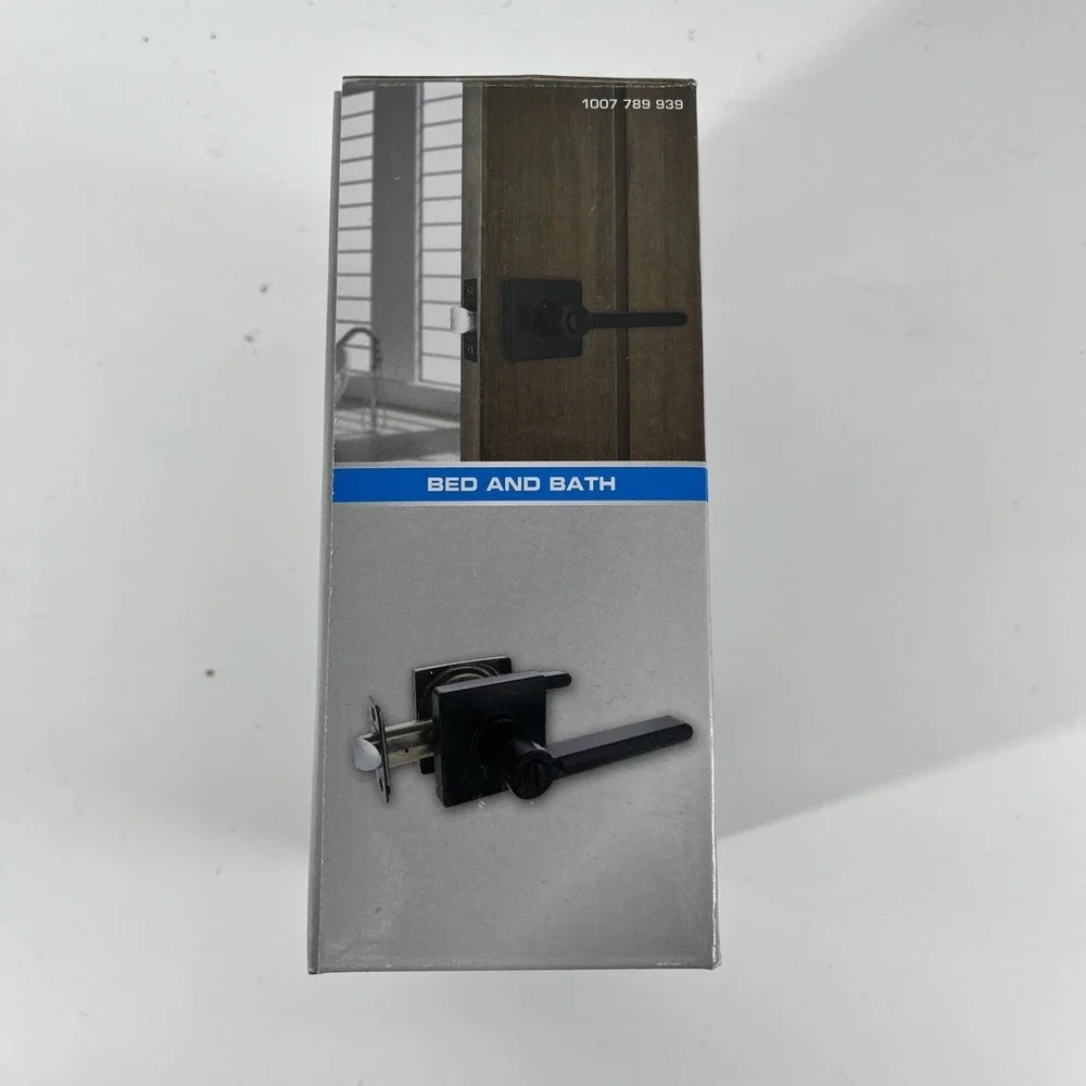 Defiant Bed and Bath Door Lever Matte Black Finish (6 count)
